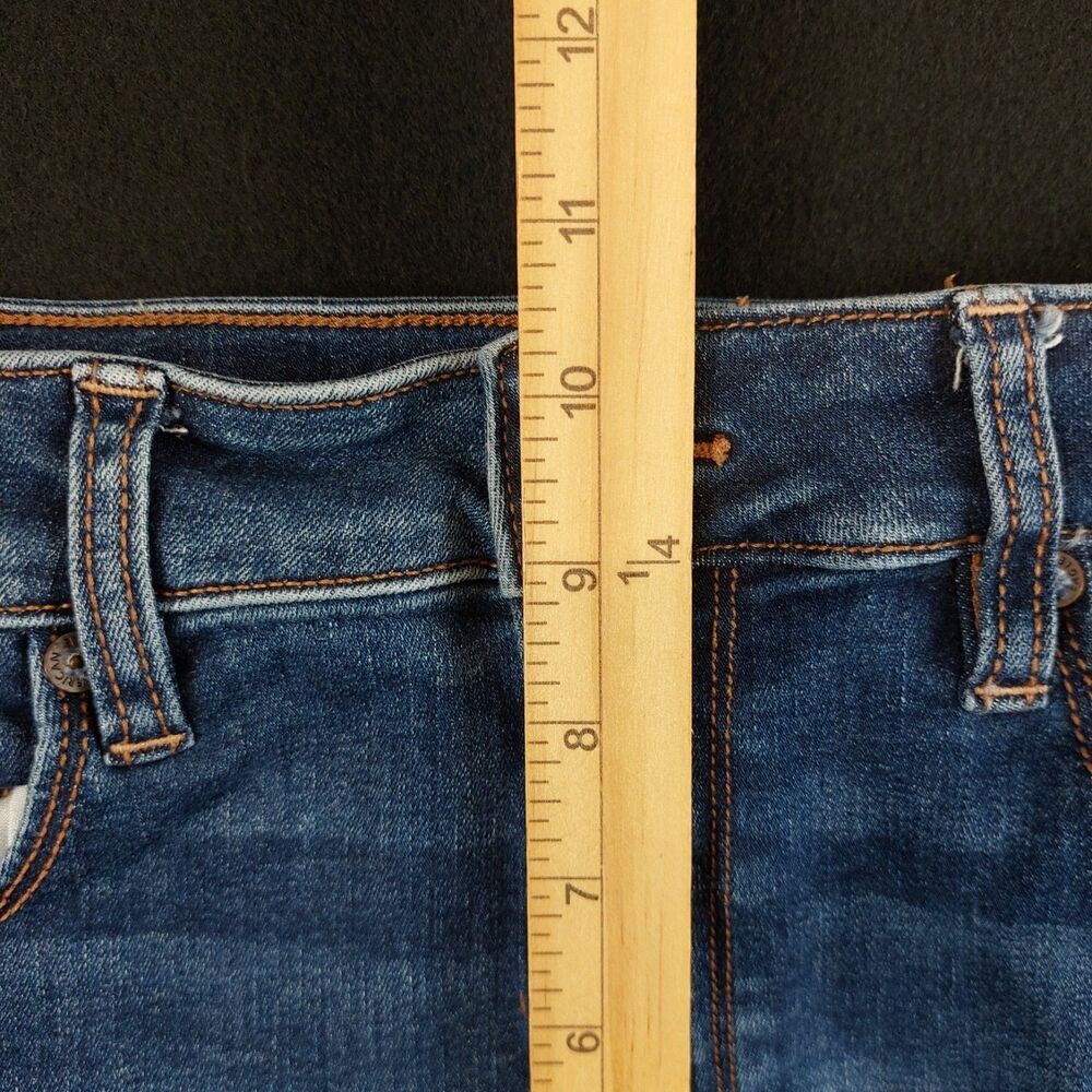 American Eagle High Rise Skinny Kick Stretch Jeans Womens 10R (Fit 30x31) Blue - Picture 6 of 8